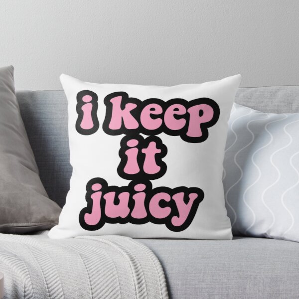 i keep it juicy hot pink doja cat  Throw Pillow RB1408 product Offical Doja Cat Merch